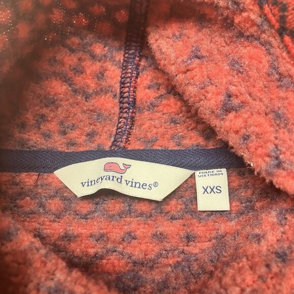 Vineyard Vines Fair Isle Fleece Lined Sweater Blue Red Women’s Size XXS - Picture 3 of 9